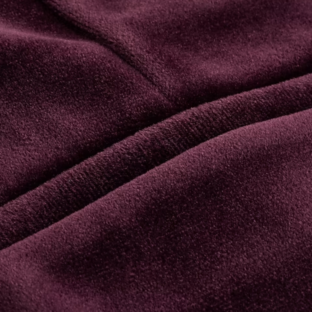 EXPRESS: Mid-Rise Velvet Relaxed Trousers - Picture 8 of 10